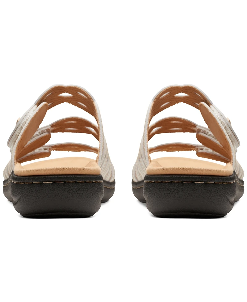 Clarks Laurieann Ruby Scalloped Strap Slide Sandals