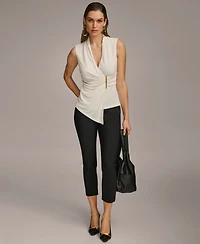 Donna Karan New York Women's Sleeveless V-Neck Top, Regular & Petite Sizes