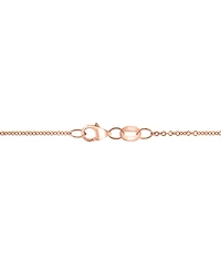 Effy Rhodolite (7-1/5 ct. t.w.) & Diamond (1/6 ct. t.w.) Halo 18" Pendant Necklace in 14k Rose Gold