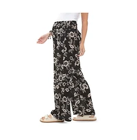 Ripe Maternity Maternity Ripe Trina Shirred Wide Leg Pants Black/Natural