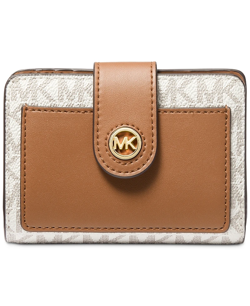 Michael Michael Kors Charm Small Tab Compact Pocket Wallet