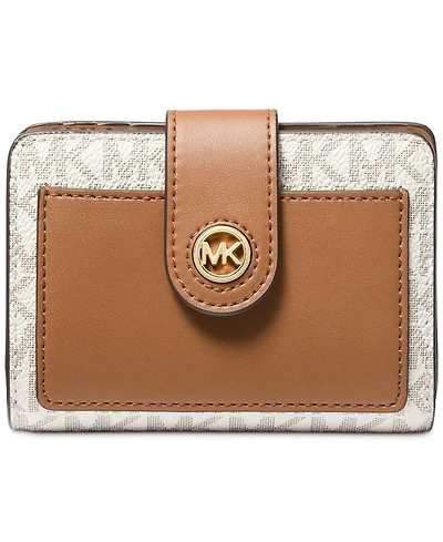Michael Michael Kors Charm Small Tab Compact Pocket Wallet