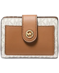 Michael Michael Kors Charm Small Tab Compact Pocket Wallet
