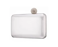 Nina Metallic Minaudiere Handbag with Crystal Clasp