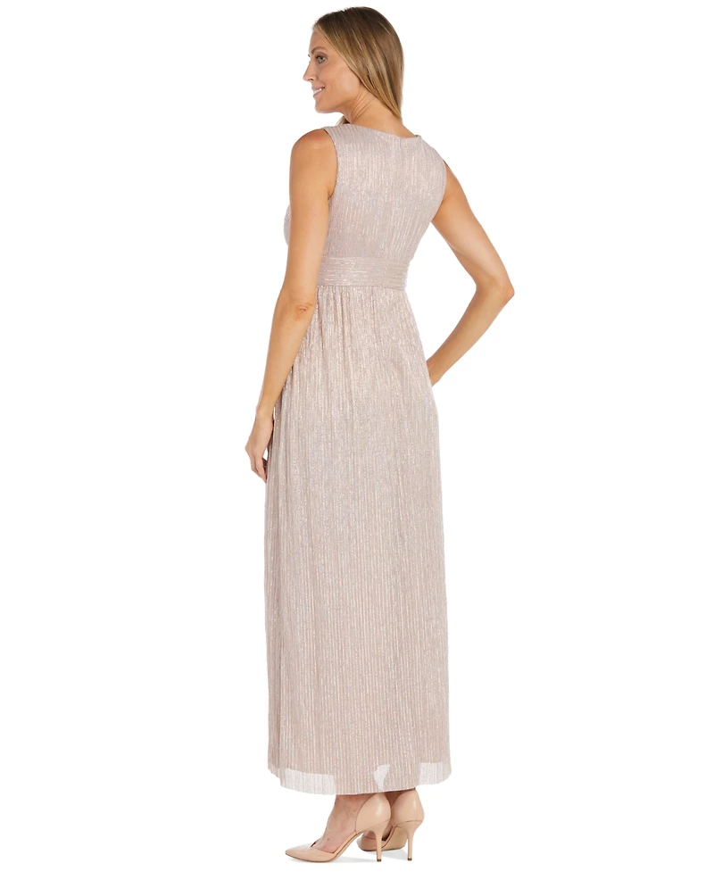 R & M Richards Women's Chiffon Jacket 2-Pc. Maxi Dress