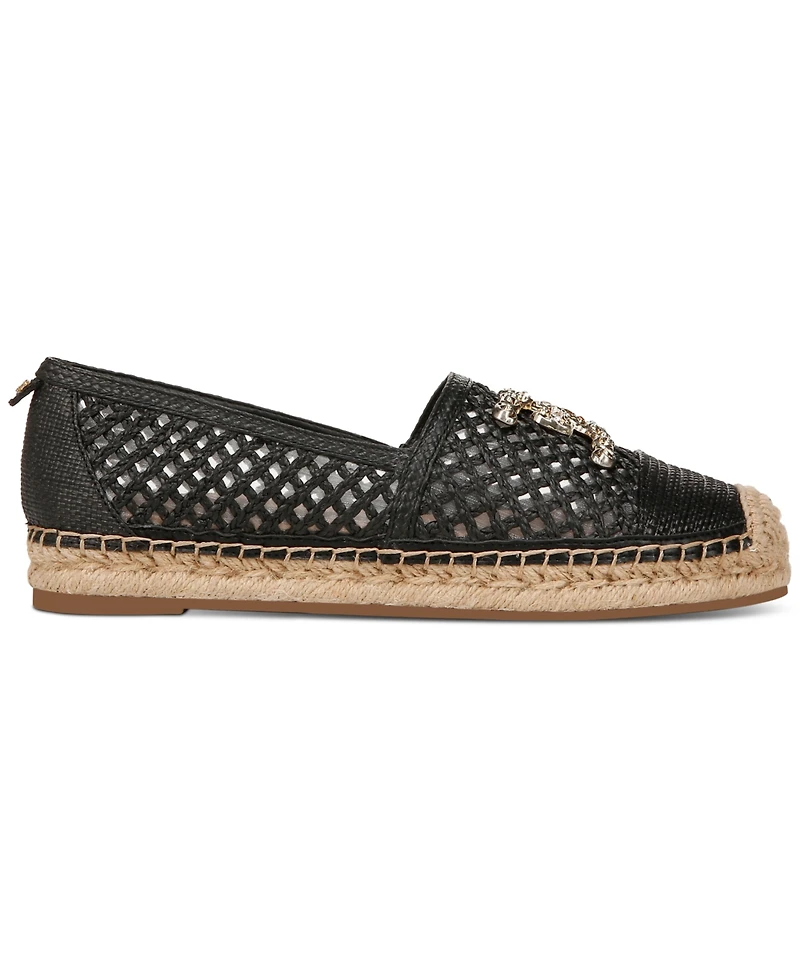 Sam Edelman Women's Khiara Emblem Embellished Espadrille Flats