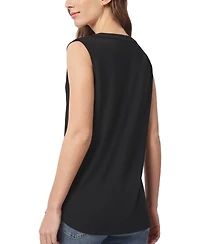 Jones New York Women's Crepe Sleeveless V-Neck Top