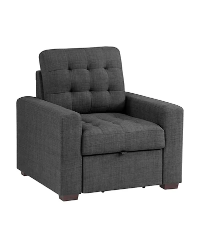 White Label Bonita 38" Chair with Pull-Out Ottoman
