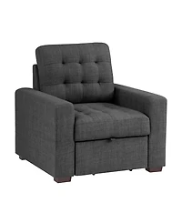White Label Bonita 38" Chair with Pull-Out Ottoman