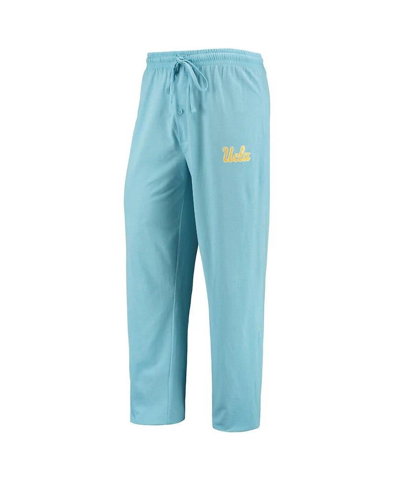 Men's Concepts Sport Light Blue, Heathered Charcoal Distressed Ucla Bruins Meter Long Sleeve T-shirt and Pants Sleep Set