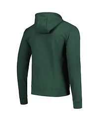Men's League Collegiate Wear Green Distressed Miami Hurricanes Bendy Arch Essential Pullover Hoodie