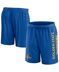 Men's Fanatics Royal Golden State Warriors Post Up Mesh Shorts