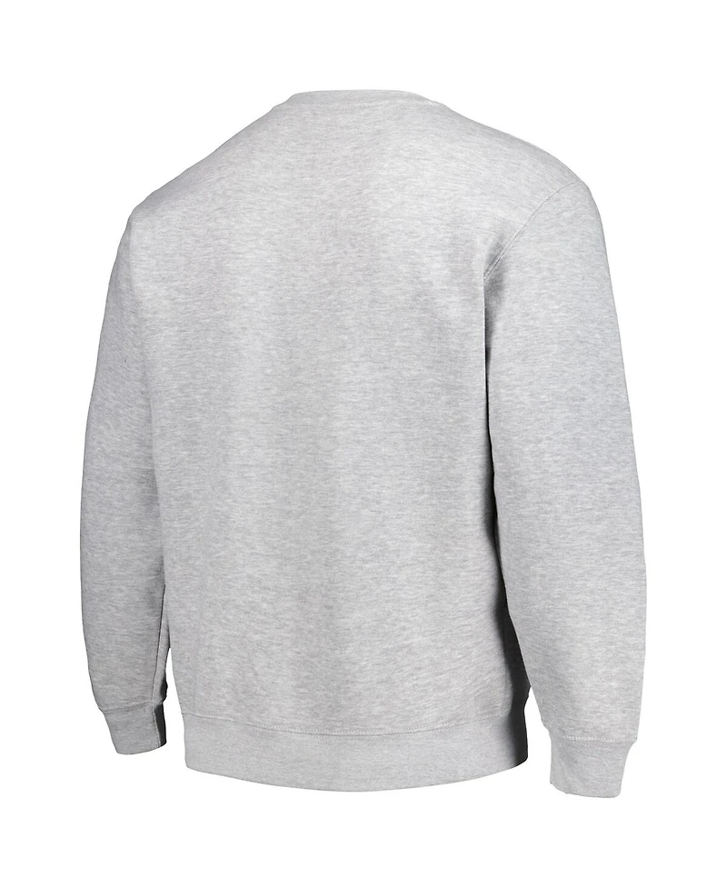 Men's and Women's Stadium Essentials Heather Gray Los Angeles Lakers Element Logo Pop Pullover Sweatshirt