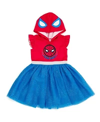 Marvel Spider-Man Girls Mesh Tulle Dress Blue Toddler| Child