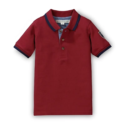Hope & Henry Baby Boys Short Sleeve Pique Polo T- Shirt