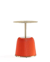 Manhattan Comfort Anderson 2-Piece Leatherette Upholstered End Table Set