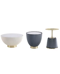 Manhattan Comfort Anderson 3-Piece Leatherette Upholstered Coffee Table and End Set