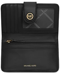 Michael Kors Charm Medium Tab Pocket Leather Bifold Wallet