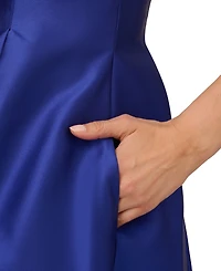 Adrianna Papell Boat-Neck A-Line Dress