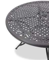 Wythburn Mix and Match 48" Round Cast Aluminum Outdoor Dining Table, Created for Macy's