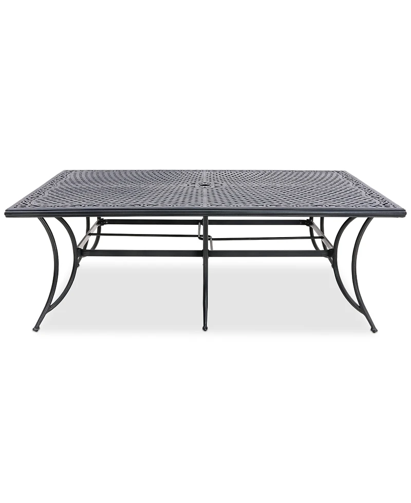 Wythburn Mix and Match 84" x 60" Cast Aluminum Outdoor Dining Table