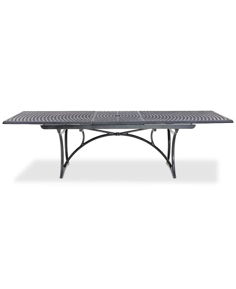 Wythburn Mix and Match 110"x 42" Cast Aluminum Outdoor Extension Dining Table, Created for Macy's