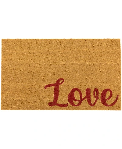 Northlight Natural Coir "Love" Outdoor Doormat 18" x 30"