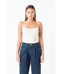 Women's Round Hem Knit Tank Top