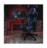 Z300 Gaming Racing Office Ergonomic Pc Chair With Reclining Back And Footrest