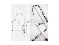 Single Handle High Arc Brushed Nickel Pull Out Kitchen Faucet with Pull Down Sprayer