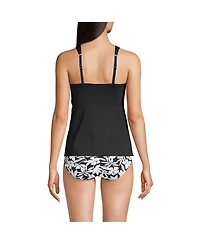 Lands' End Petite Flutter Scoop Neck Tankini Top