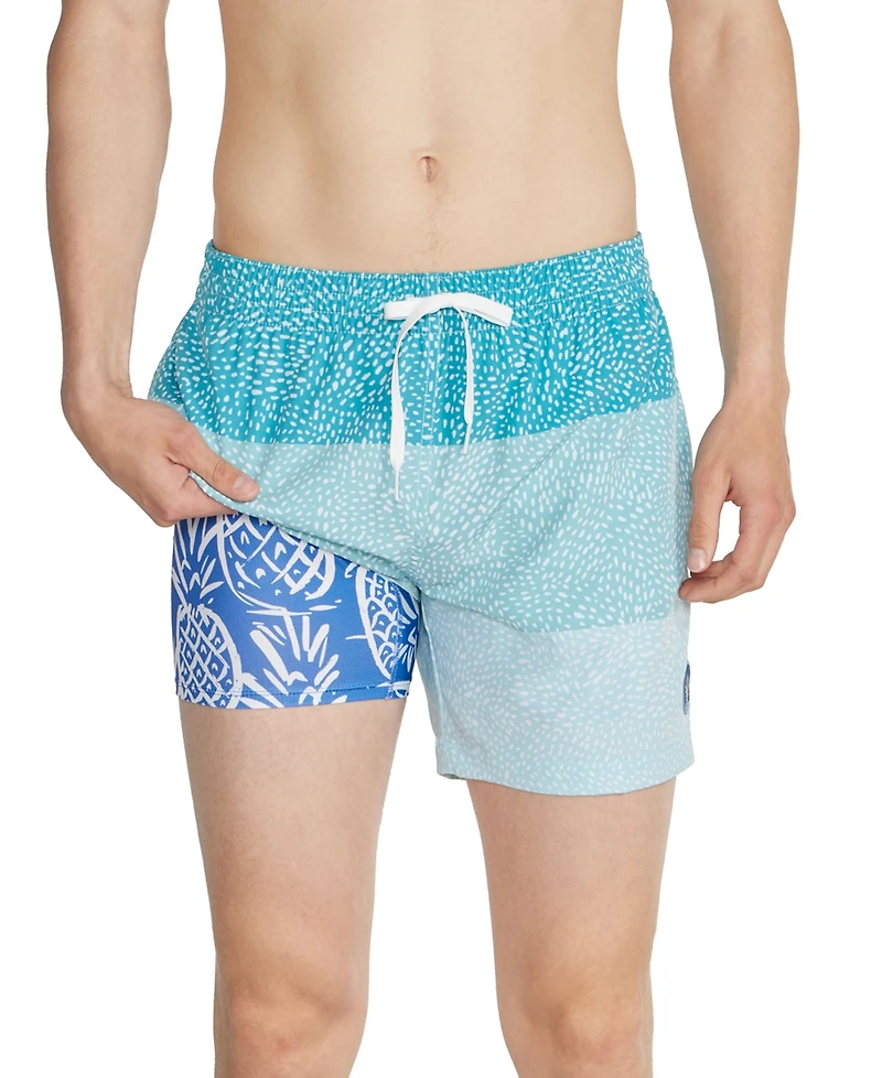 Chubbies Men's The Whale Sharks Quick-Dry 5-1/2" Swim Trunks with Boxer Brief Liner