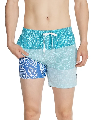 Chubbies Men's The Whale Sharks Quick-Dry 5-1/2" Swim Trunks with Boxer Brief Liner