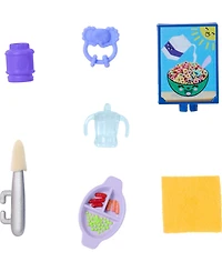 Barbie Skipper Babysitters Inc. and Play Set, Includes Doll with Black Hair, Baby, and Mealtime Accessories, 10 Piece Set