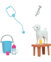 Barbie 65th Anniversary Careers Farm Vet Doll and 10 Accessories Including Lamb with Moving Ears