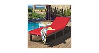 Outdoor Rattan Adjustable Cushioned Chaise