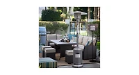Stainless Steel Propane Patio Heater with Safety Tip-Over Protection – Reliable Outdoor