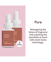 Pura - Peony & Silk Smart Home Air Diffuser Fragrance - Smart Home Scent Refill - Up to 120-Hours of Premium Fragrance per Refill
