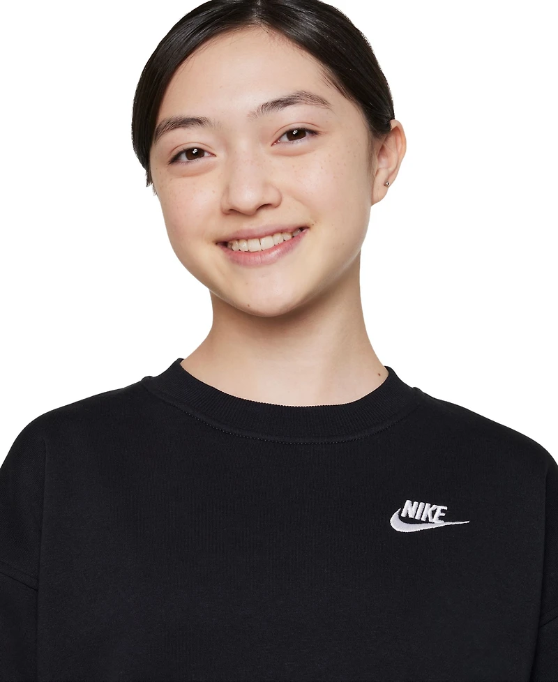 Nike Big Girls Sportswear Club Fleece Oversized-Fit Sweatshirt