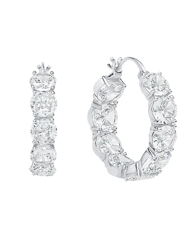 And Now This Cubic Zirconia Inside Outside Hoop Earring