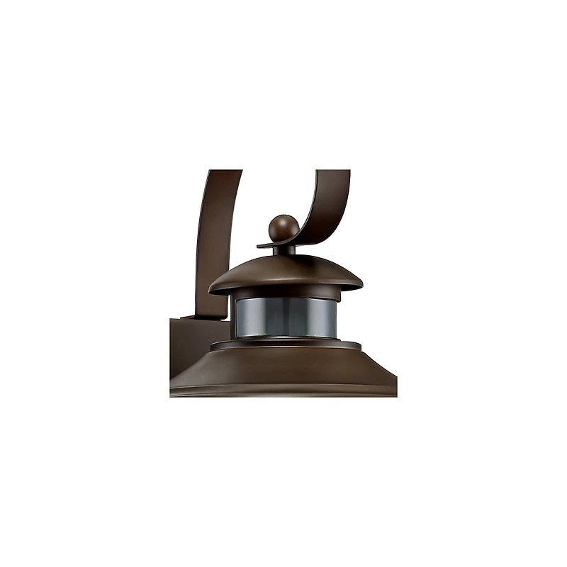 Hogan Vintage-like Outdoor Wall Light Fixture Oil Rubbed Bronze 14" Seedy Glass Dusk to Dawn Motion Sensor for Exterior House Porch Patio Outside