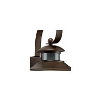 Hogan Vintage-like Outdoor Wall Light Fixture Oil Rubbed Bronze 14" Seedy Glass Dusk to Dawn Motion Sensor for Exterior House Porch Patio Outside