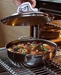 Hestan NanoBond Titanium Stainless Steel 5-Quart Dutch Oven with Dome Lid