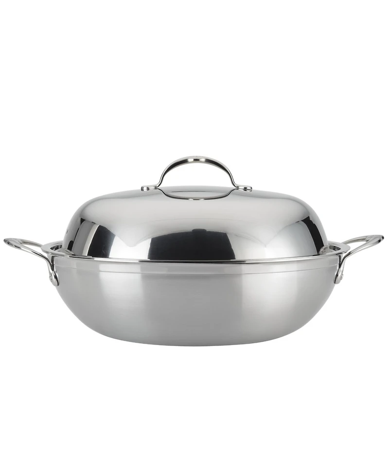 ProBond Clad Stainless Steel 14" Covered Wok