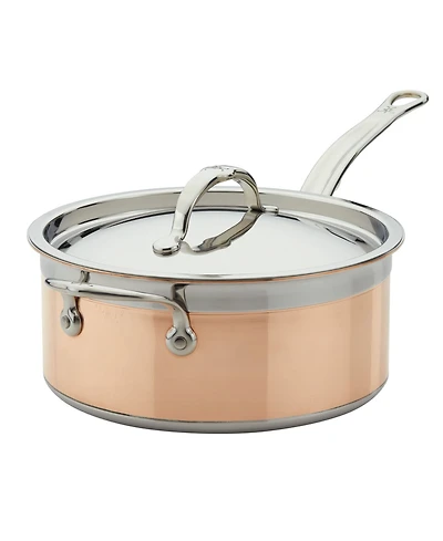 Hestan CopperBond Copper Induction 4-Quart Covered Saucepan with Helper Handle