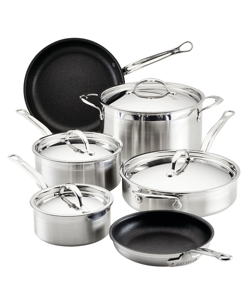 Hestan ProBond Clad Titum Stainless Steel Nonstick 10-Piece Cookware Set