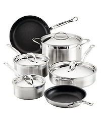 Hestan ProBond Clad Titum Stainless Steel Nonstick 10-Piece Cookware Set