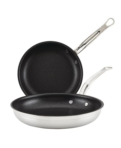 Hestan ProBond Clad Titum Stainless Steel Nonstick, Set of Two- 8.5" Open Skillet 11" Open Skillet