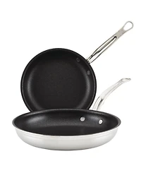 Hestan ProBond Clad Titum Stainless Steel Nonstick, Set of Two- 8.5" Open Skillet 11" Open Skillet