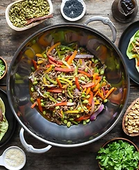 Hestan NanoBond Titanium Stainless Steel 14" Covered Wok